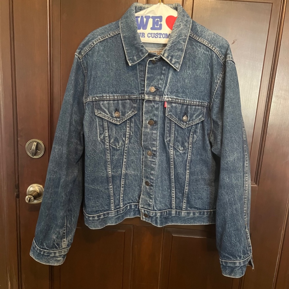 Levis 70s 80s Vintage Type III Denim Trucker Jeans Jacket Mens approx XL 44